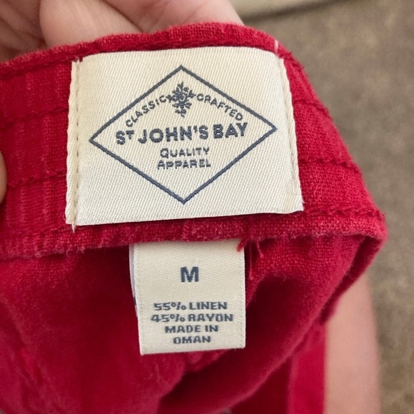 Women's Red and Tan Shorts - Picture 3 of 4